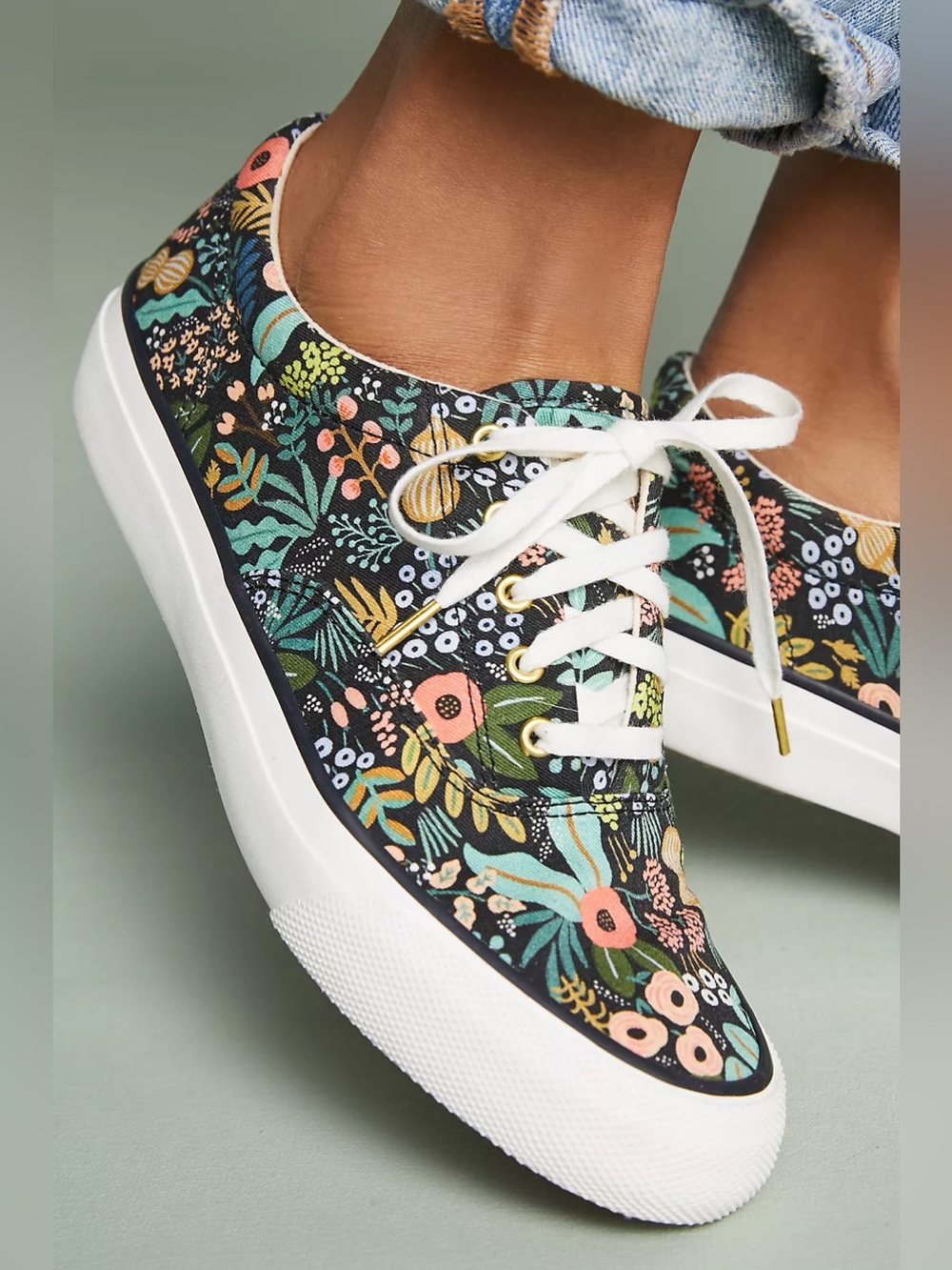 Keds x Rifle Paper Co. Lourdes Floral Sneakers Womens 7 Casual Cottagecore
